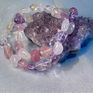 Semiprecious Pebble Gemstone Bracelet